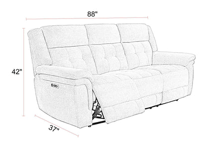 Richland - Power Reclining Sofa - Bristol Gray
