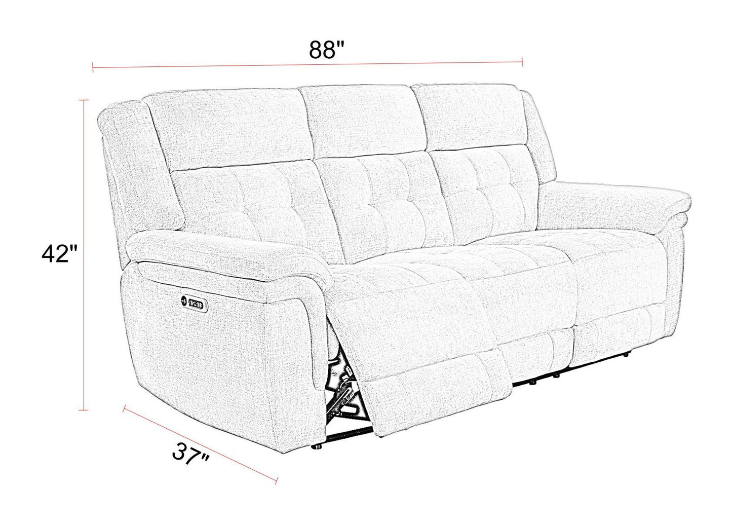 Richland - Power Reclining Sofa Set