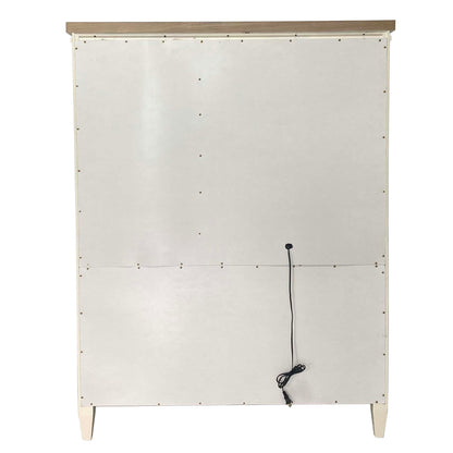 Americana Modern Bedroom - 7 Drawer Door Chest With Workstation - Cotton