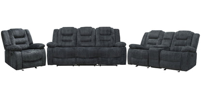 Bolton - Glider Reclining Console Loveseat - Misty Storm