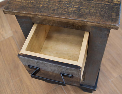 Loft Brown - Chairside Table - Two Tone Gray / Brown