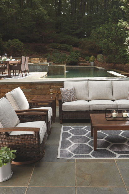 Paradise Trail - Medium Brown - Sofa with Cushion