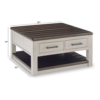 Darborn - Lift Top Cocktail Table - Gray / Brown