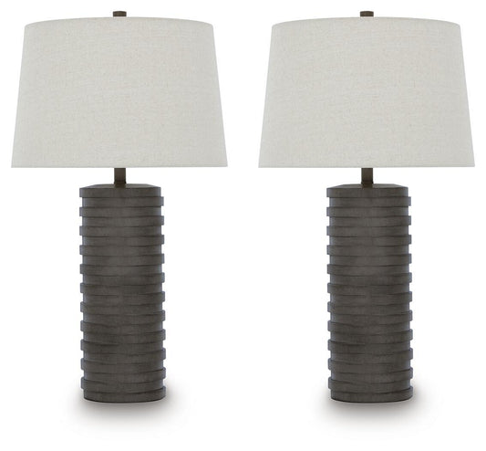 Neilett - Poly Table Lamp (Set of 2) - Antique Brown