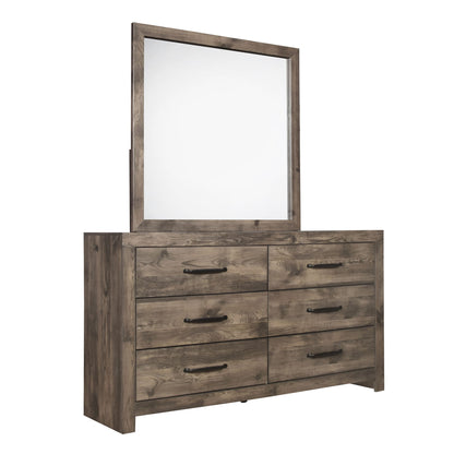 Misty - 2 Piece Dresser & Mirror Set - Gray / Beige