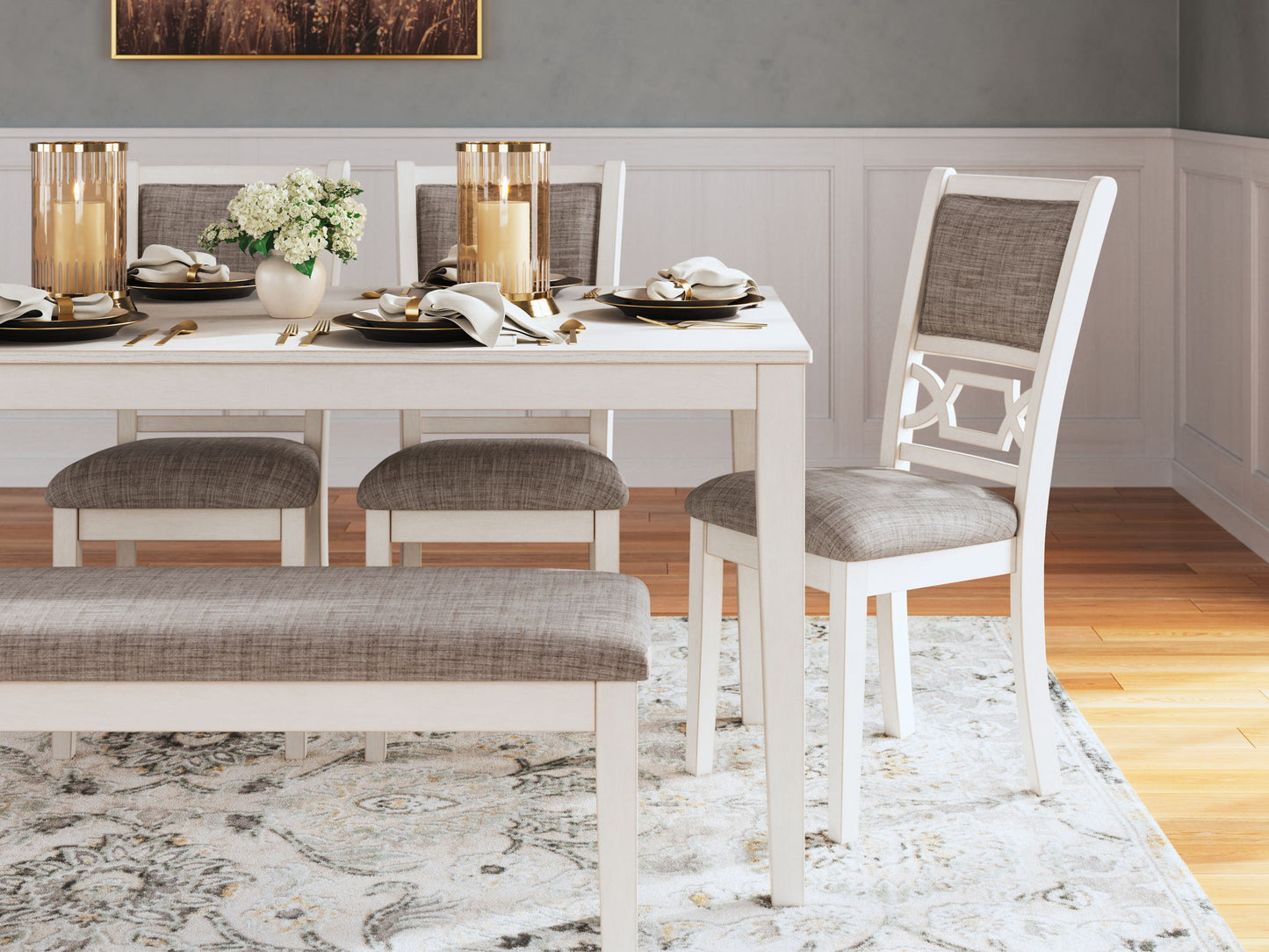 Erinberg - Dining Room Table Set (Set of 6) - Antique White