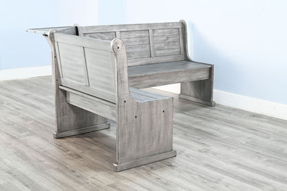 Alpine - Wood Breakfast Nook 3 Piece Dining Set - Gray