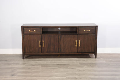72" Wood Media Console - Coffee Bean