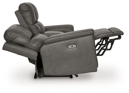 Bleckley - Power Reclining Loveseat With Console / Adjustable Headrest