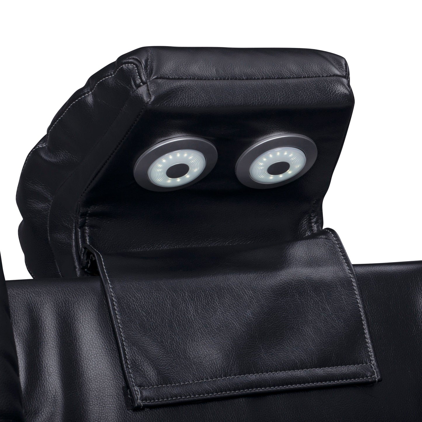 Orion II - Laf Sofa With Power Headrest & Footrest - Black