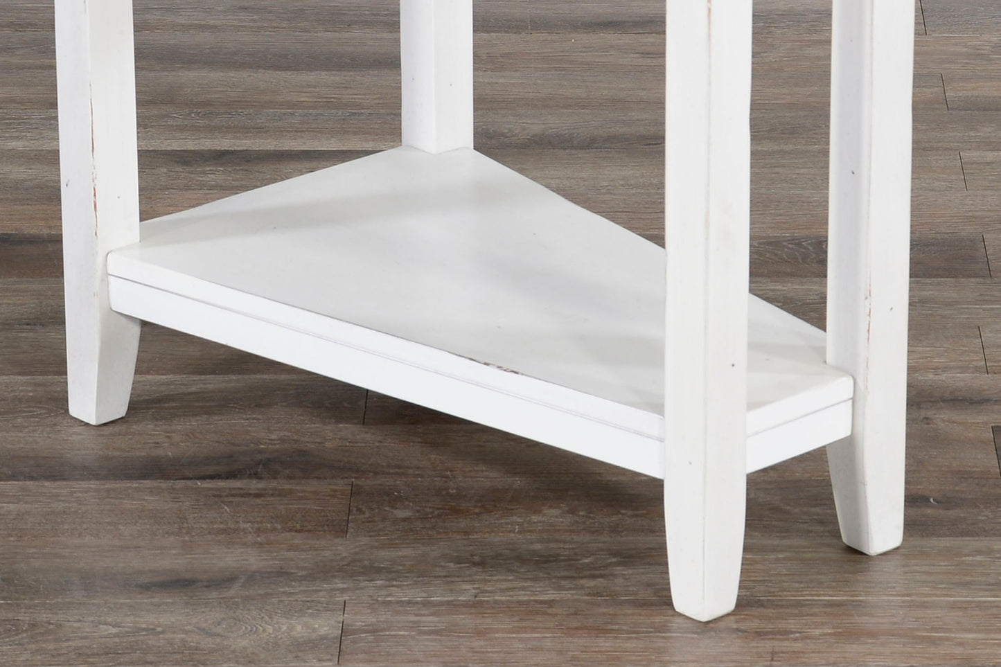Carriage House - Chair Side Table - White / Dark Brown