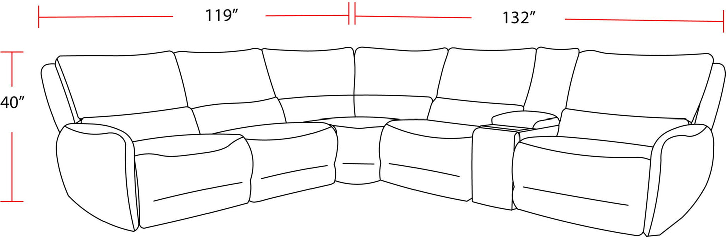 Stellar - Modular Power Reclining Sectional