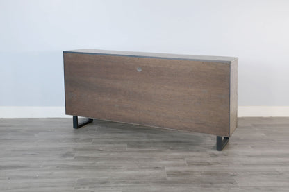 Alpine - 72" Media Console Server - Pearl Silver