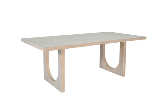 Liz - Arched Leg Dining Table - Bergen Oak
