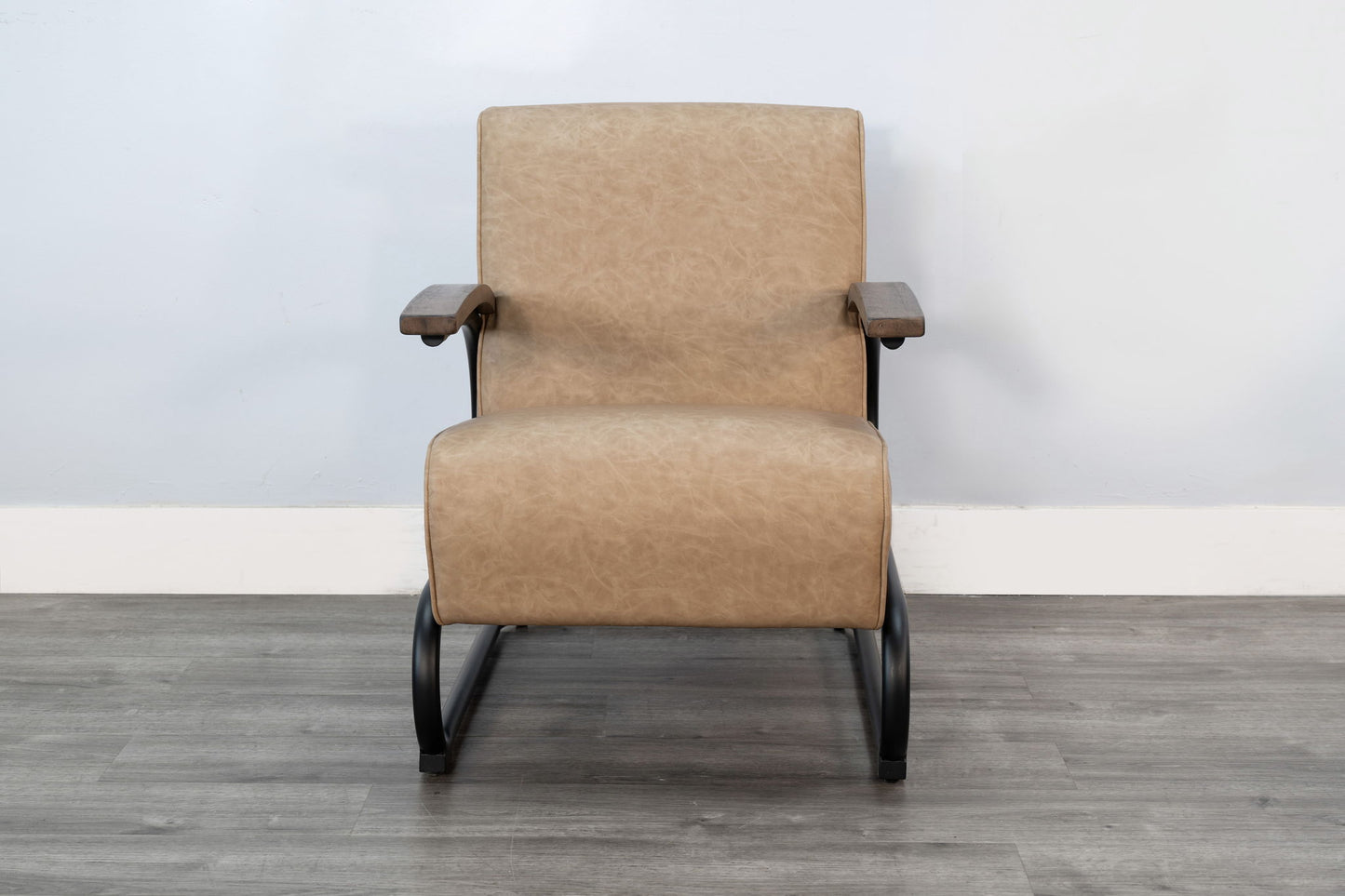 Nash Modern - Industrial Accent Chair With Metal Frame