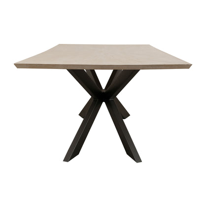 Crossings - Monaco Rectangular Dining Table With 4 Upholstered Chairs - Solid Mango / Green