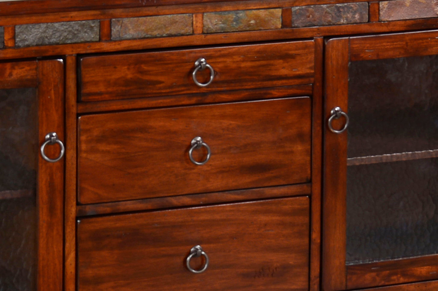 Santa Fe - 76" Entertainment Wall - Dark Chocolate