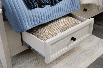 Darbonton - King Panel Storage Bed - Dove White