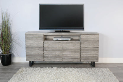 Alpine - 72" Media Console Server - Pearl Silver
