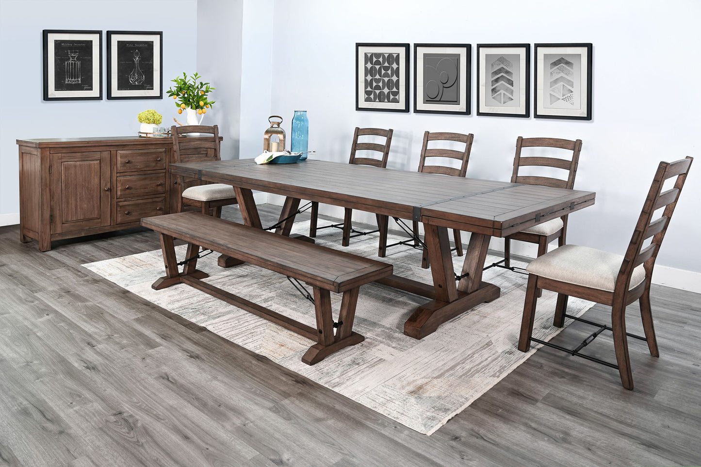 Doe Valley - Yellowstone Dining Table With Extensions With Folding Leaves - Buckskin