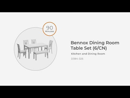 Bennox - Dining Room Table Set (Set of 6) - Brown